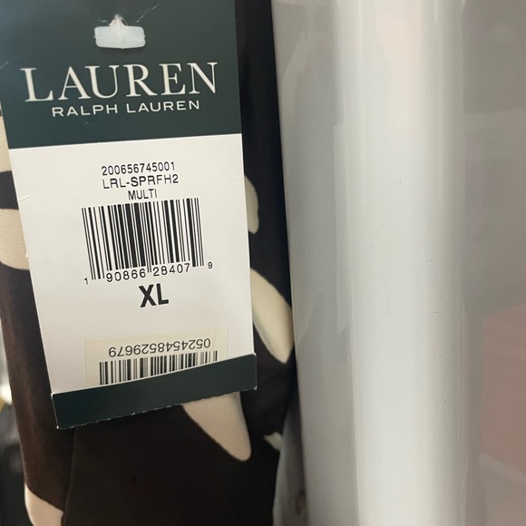 Ralph Lauren Brown and Cream Floral Jumpsuit Size XL - Picture 4 of 6